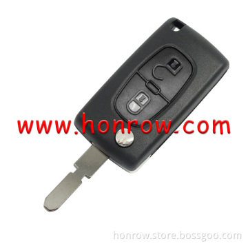 Citroen 406 blade 2 buttons flip remote replacement key shell (NE78 Blade - 2Button - No battery place) (No Logo)